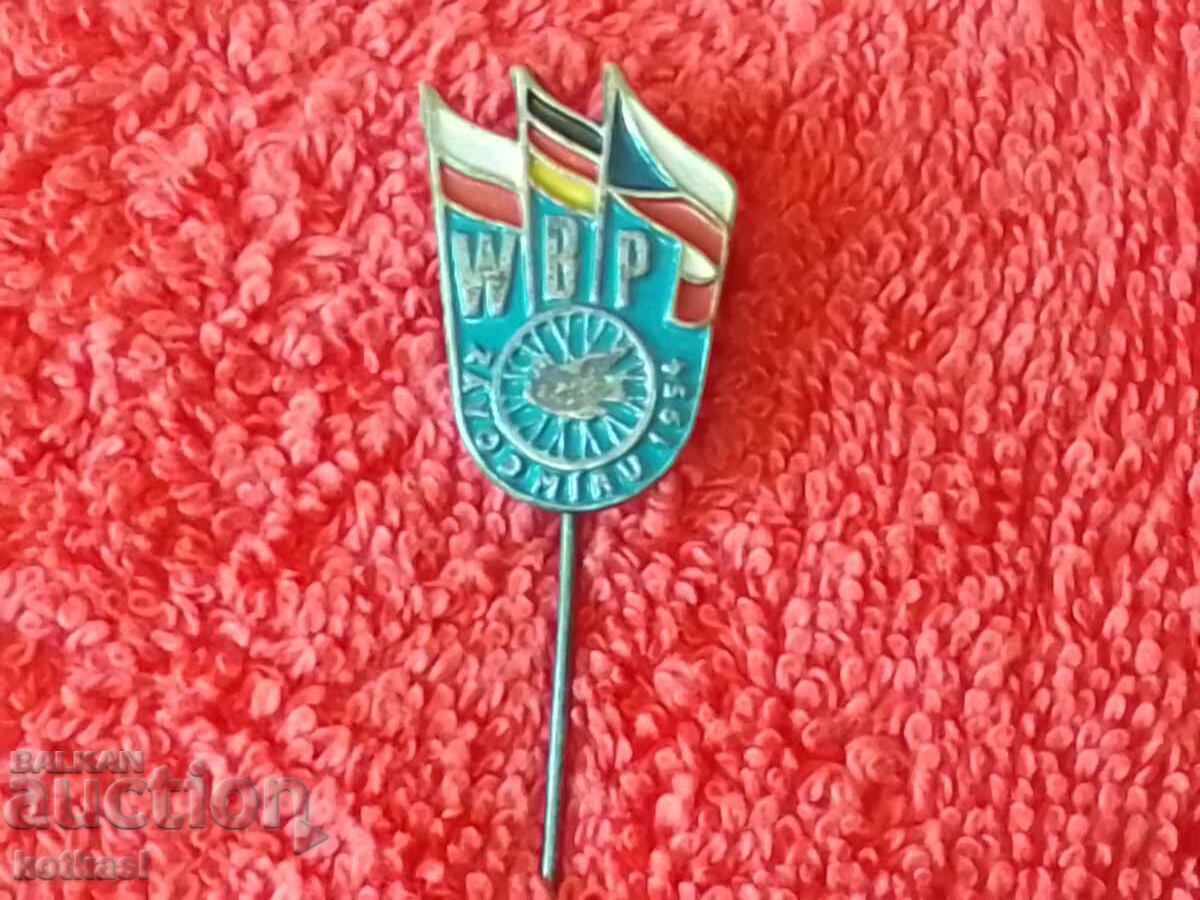Old Badge Warsaw Berlin Prague Peace Race 1954 - 5 Old Badge Warsaw Berlin Prague Peace Race 1954 - 5