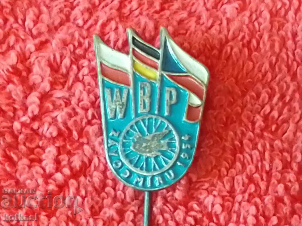 Old Badge Warsaw Berlin Prague Peace Race 1954 - 6 Old Badge Warsaw Berlin Prague Peace Race 1954 - 6