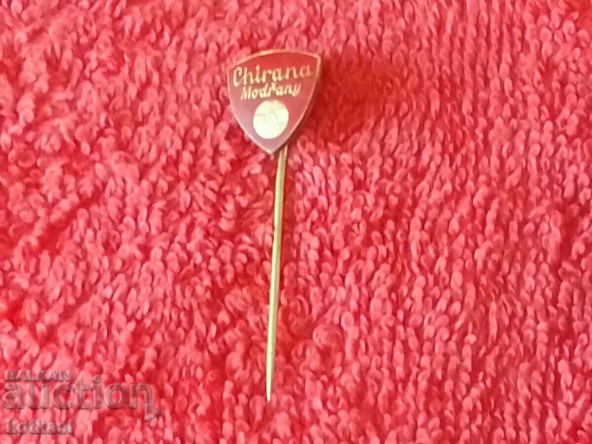 Auction Old Chirana Modrany solid metal bronze badge Auction Old Chirana Modrany solid metal bronze badge