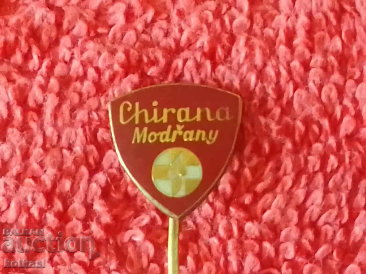 Delivery of Old Chirana Modrany solid metal bronze badge Delivery of Old Chirana Modrany solid metal bronze badge