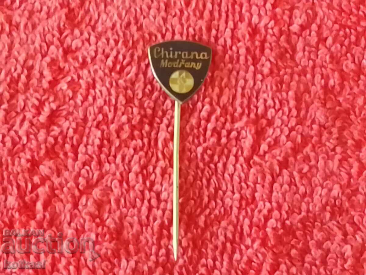Auction Old Solid Metal Bronze Pin Badge Chirana Modrany Auction Old Solid Metal Bronze Pin Badge Chirana Modrany