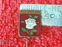 Old metal bronze badge pin enamel RUZOMBERAK
