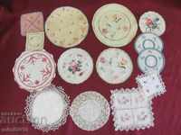 19th Century Hand Embroidered Motifs, Cup Holders