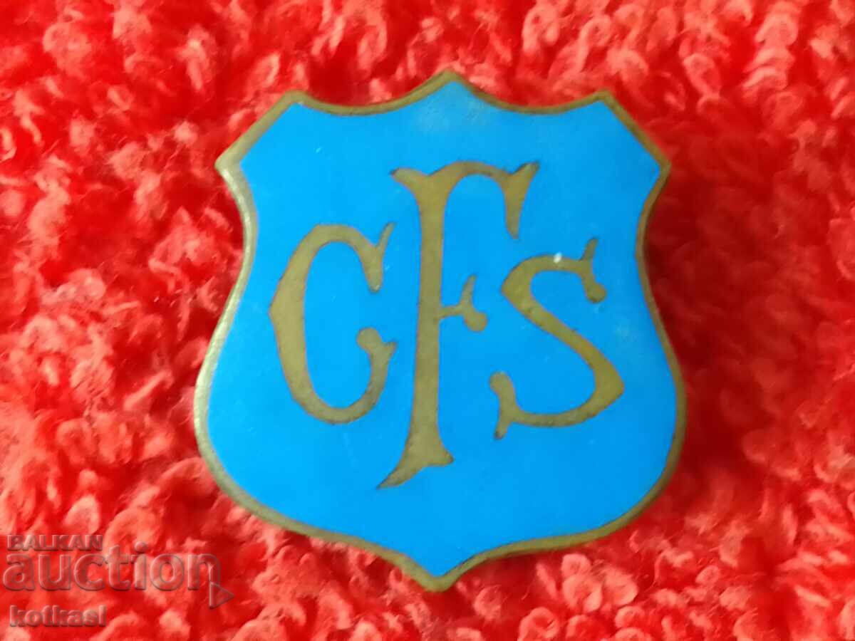 Old metal bronze badge CFS marked - 5 Old metal bronze badge CFS marked - 5