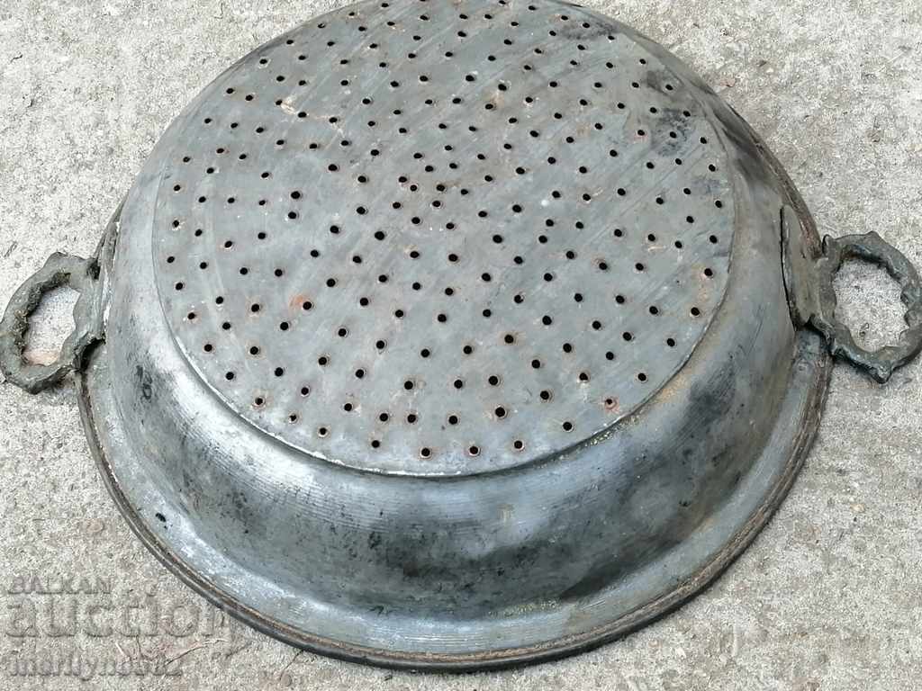 Old copper colander copper pot, copper strainer cauldron cauldron cauldron - 5 Old copper colander copper pot, copper strainer cauldron cauldron cauldron - 5