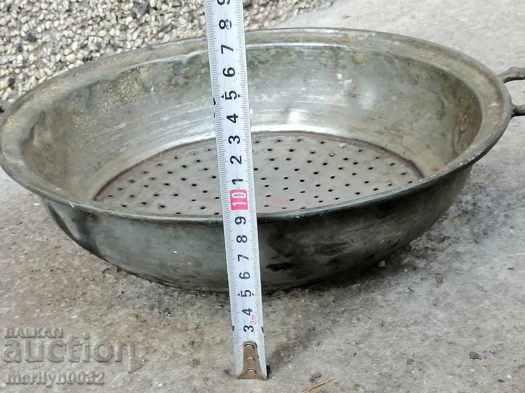 Old copper colander copper pot, copper strainer cauldron cauldron cauldron - 6 Old copper colander copper pot, copper strainer cauldron cauldron cauldron - 6