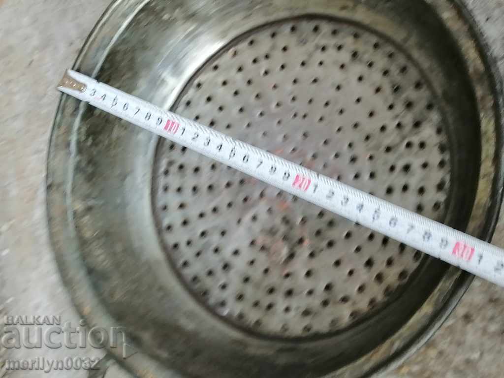 Old copper colander copper pot, copper strainer cauldron cauldron cauldron - 7 Old copper colander copper pot, copper strainer cauldron cauldron cauldron - 7