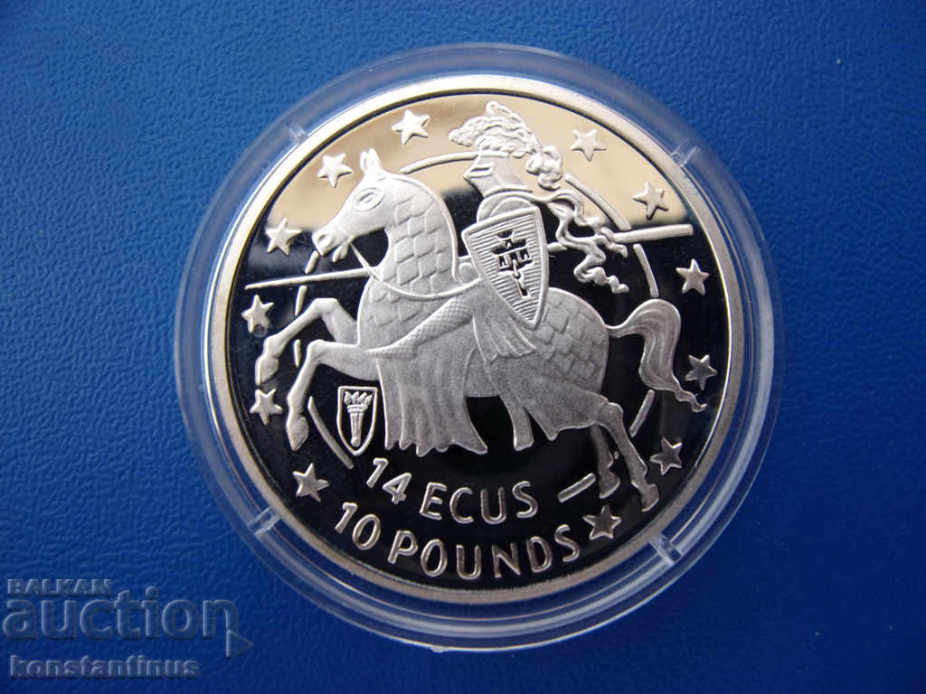 Gibraltar 10 Pounds 1992 UNC PROOF Silver Rare