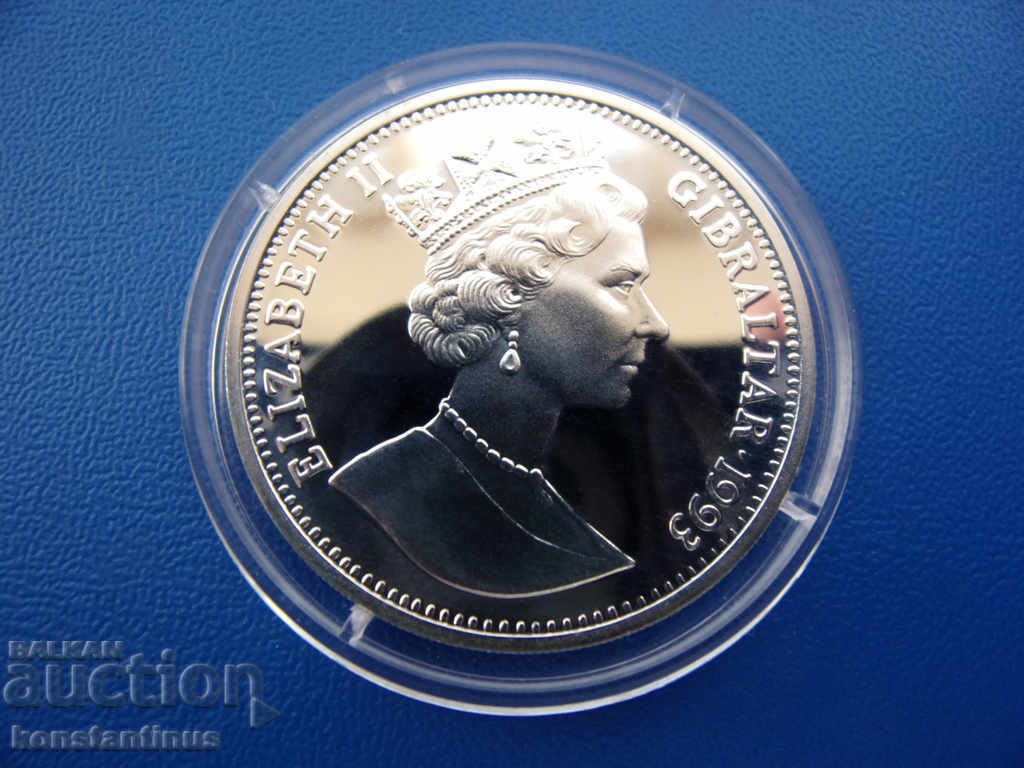 Gibraltar 14 ECU 1993 Argint UNC Rare cu preț € 20.45 | 40.00 BGN