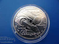 Gibraltar 14 ECU 1993 Silver UNC Rare