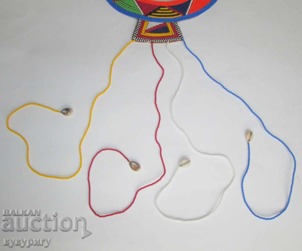 Old wedding African masala jewelry leather and beaded necklace with price 100.00 BGN | € 51.13