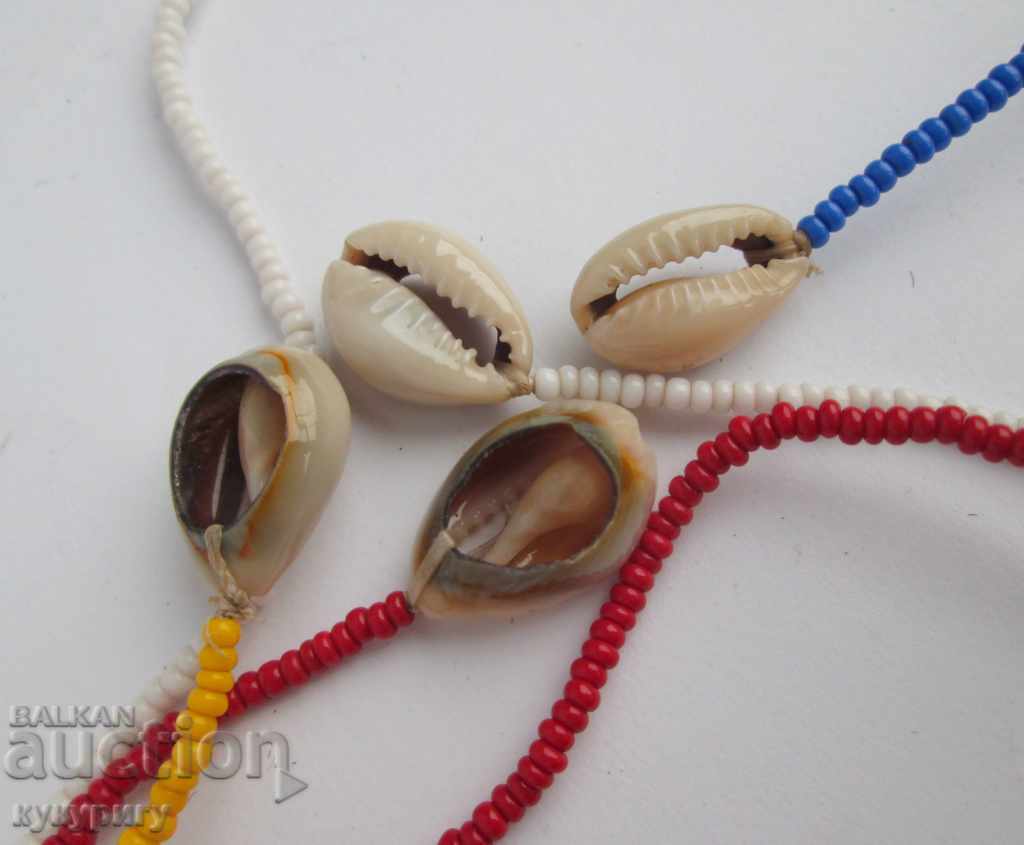 Auction  Old wedding African masala jewelry leather and beaded necklace