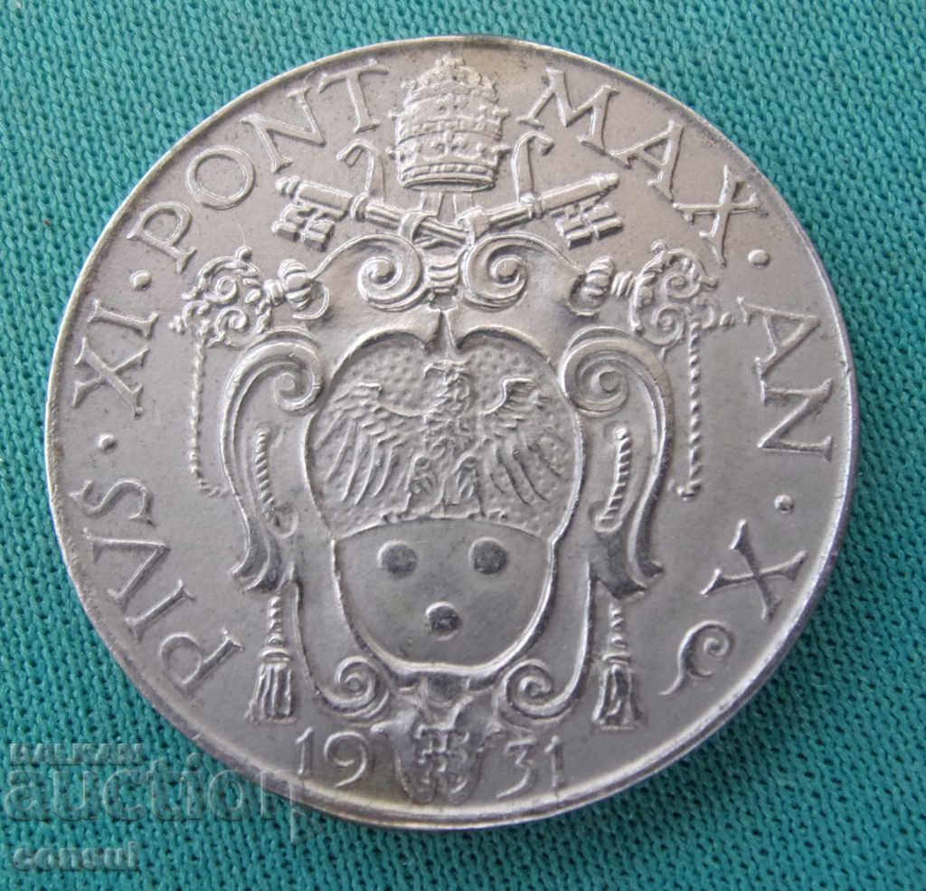 Vatican Pius XI 1 Lira 1931 Monedă rară cu preț € 15.34 | 30.00 BGN