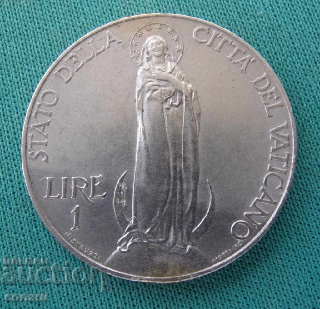 Ватикана  Pius XI  1  Лира  1931  Рядка Монета