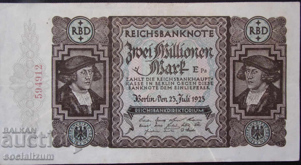 Germany 2,000,000 Mark 1923 Rare