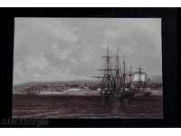 . PICTURE REPRODUCTION SHIP SEA VARNA FRAME GLASS