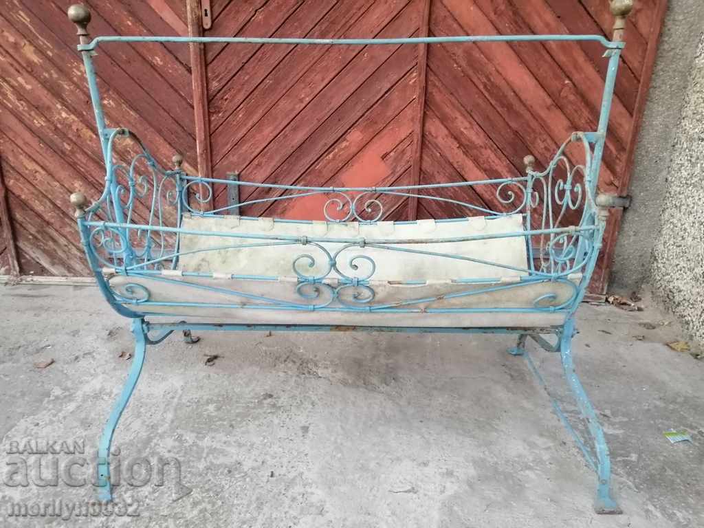 Χειροποίητη κούνια, αρχές 20ου αιώνα, σφυρήλατο σίδερο - 5