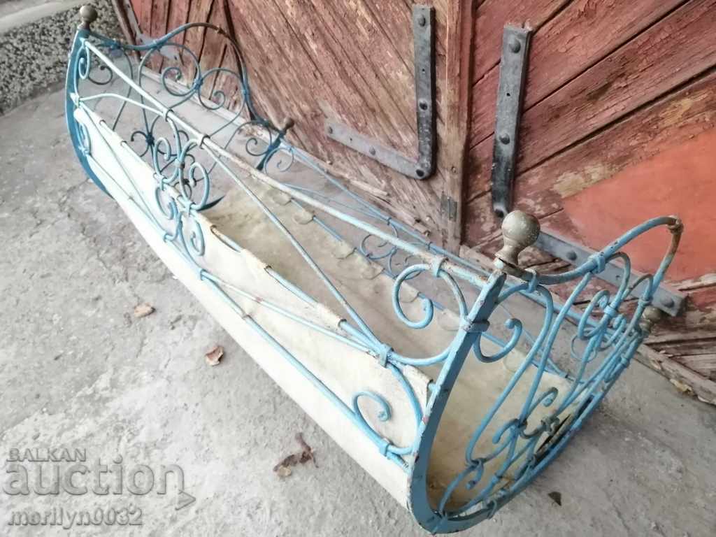 Χειροποίητη κούνια, αρχές 20ου αιώνα, σφυρήλατο σίδερο - 6