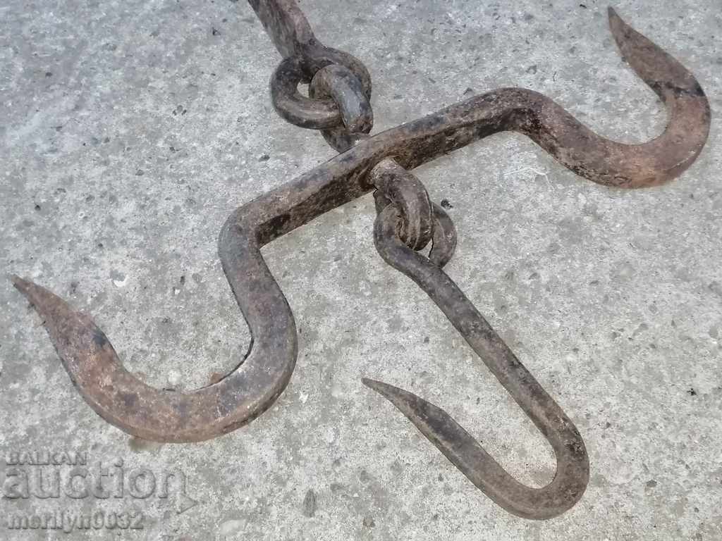 Wrought butcher's hook, hook, wrought iron with price 48.00 BGN | € 24.54 Wrought butcher's hook, hook, wrought iron with price 48.00 BGN | € 24.54