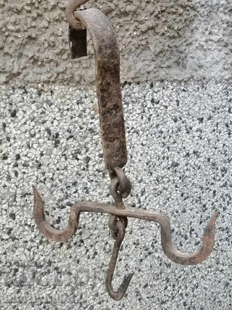 Wrought butcher's hook, hook, wrought iron Wrought butcher's hook, hook, wrought iron