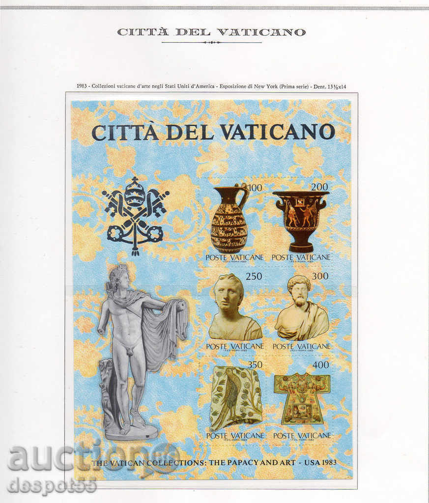 1983. Vatican. Arta SUA, seria I. Bloc