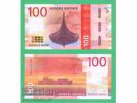 (¯`'•.¸ NORWAY 100 kroner 2016 UNC ¸.•'´¯)