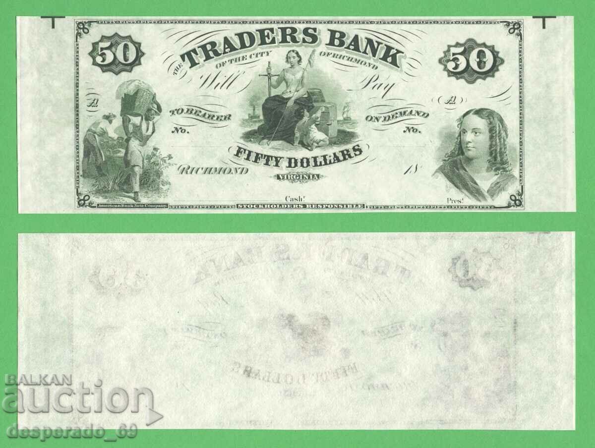 (¯`'•.¸ US$50 UNC του 1860 ¸.•'´¯)