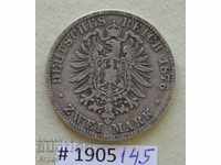 2 марки 1876 А  -Германия  Прусия