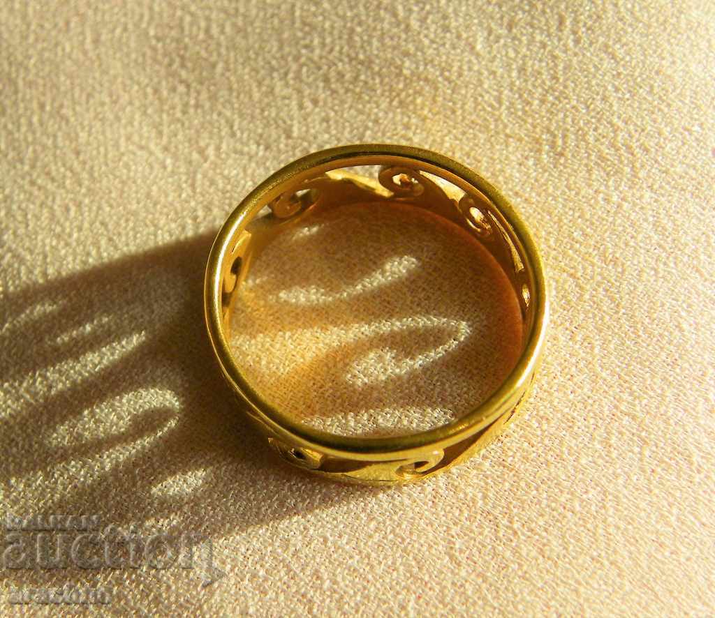 Delivery of Gold plated silver ring Delivery of Gold plated silver ring