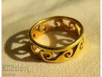 Позлатен сребърен пръстен