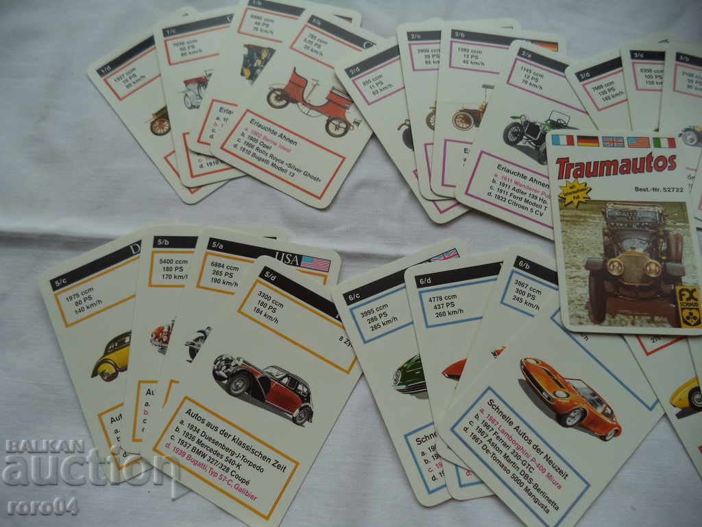 Auction TRAUM AUTOS № 52722 - CARDS WITH RETRO CARS Auction TRAUM AUTOS № 52722 - CARDS WITH RETRO CARS