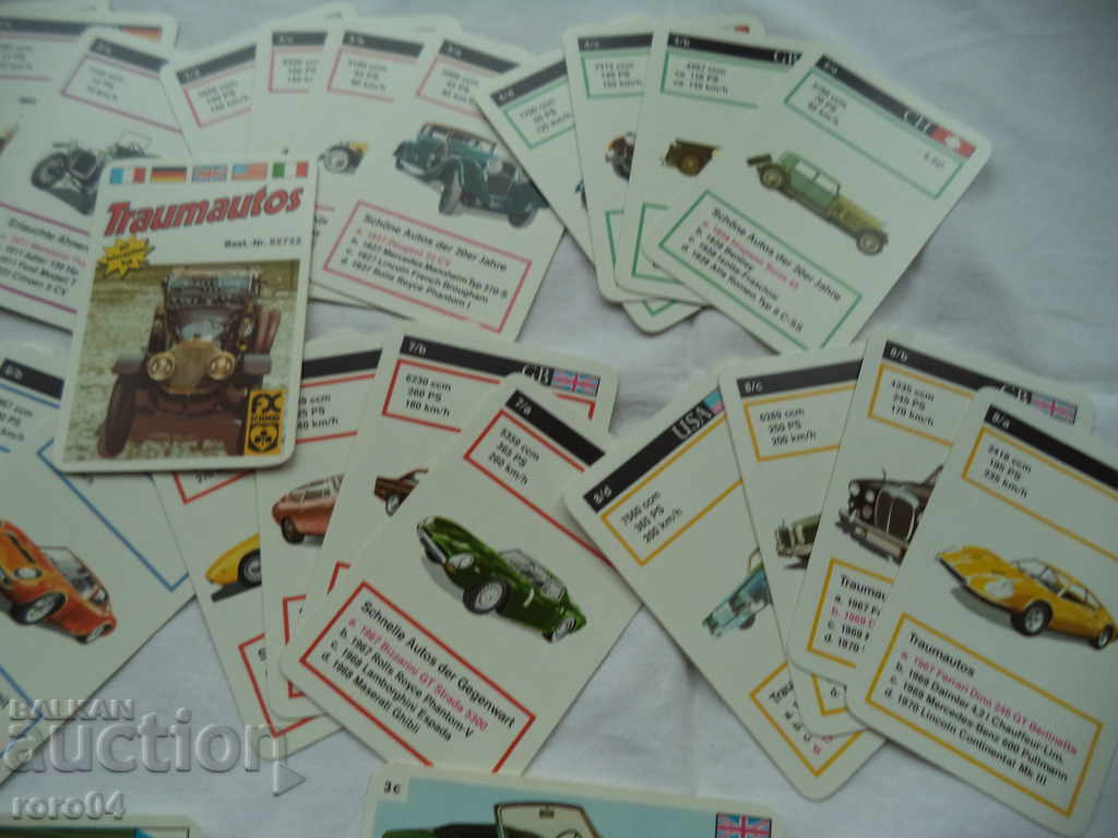 Delivery of TRAUM AUTOS № 52722 - CARDS WITH RETRO CARS Delivery of TRAUM AUTOS № 52722 - CARDS WITH RETRO CARS