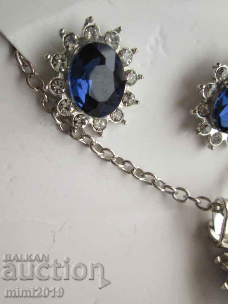 New Set Necklace with cobalt blue color