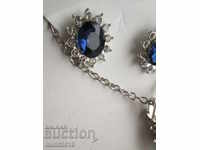New Set Necklace with cobalt blue color