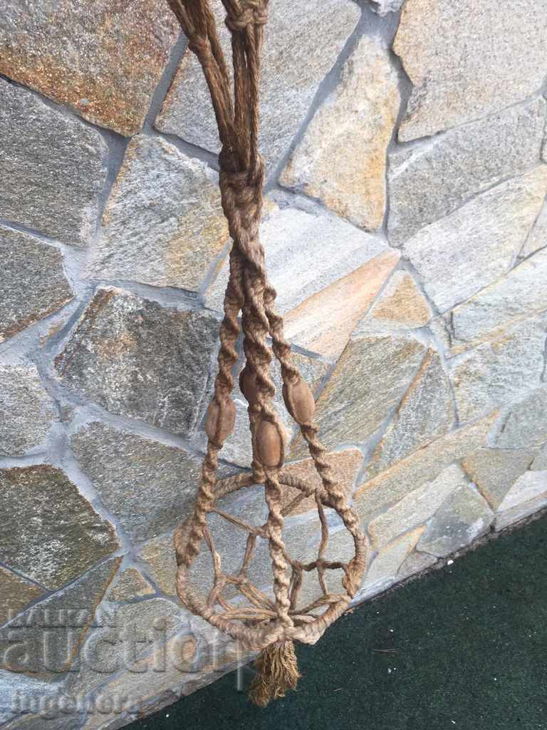 Auction SUPPLIES, SAXY HANGING KNITTED WITH TWO SOCKETS AND WOODEN ORAMS Auction SUPPLIES, SAXY HANGING KNITTED WITH TWO SOCKETS AND WOODEN ORAMS