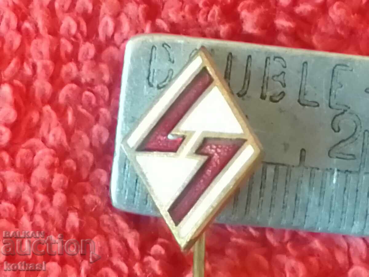 Old badge bronze pin enamel Elprom Lovech Old badge bronze pin enamel Elprom Lovech