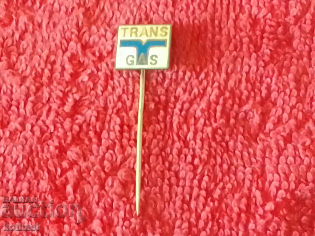 Delivery of Old metal bronze pin badge TRANS GAS Delivery of Old metal bronze pin badge TRANS GAS