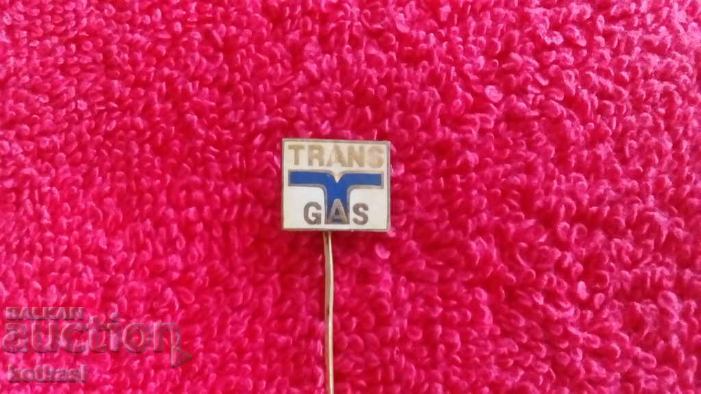 Παλιό μεταλλικό χάλκινο σήμα TRANS GAS