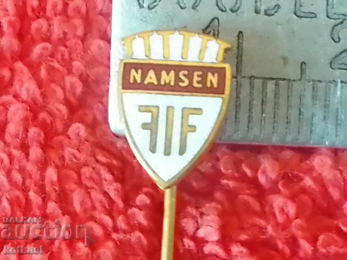 Стара значка бронз игла емайл NAMSEN