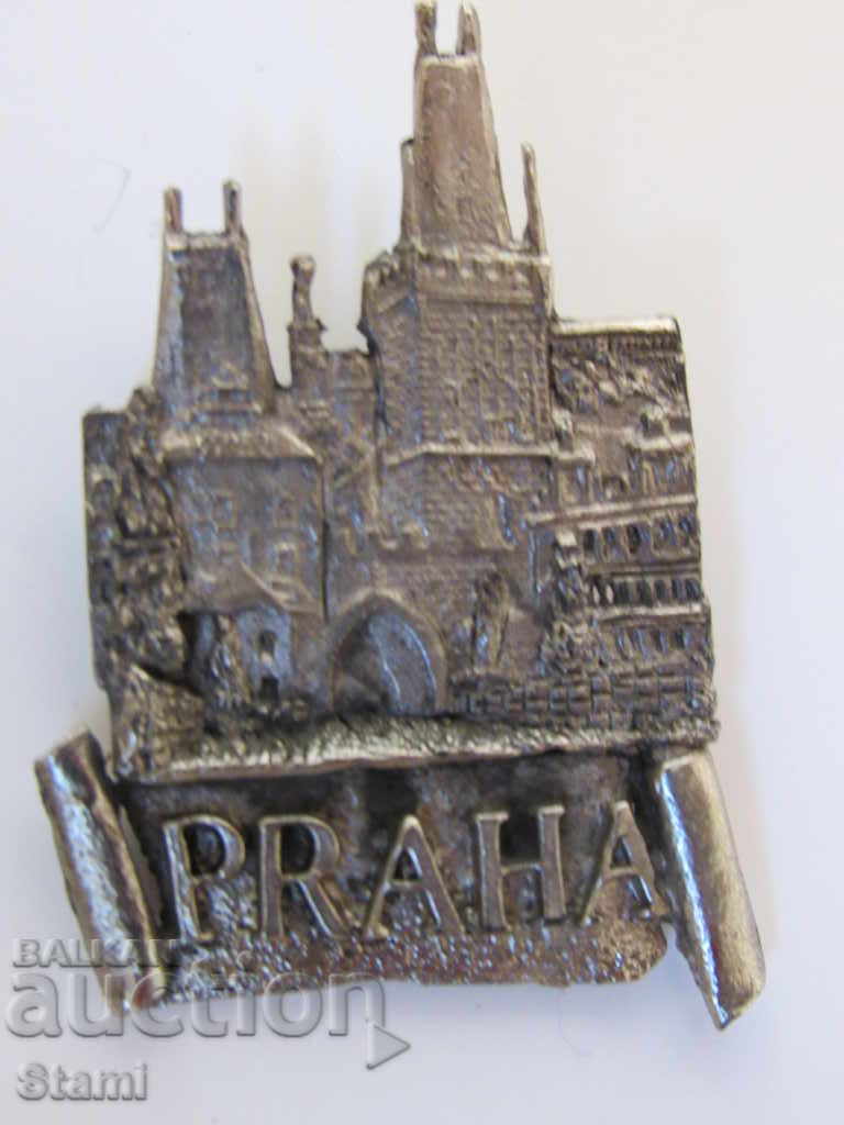 Auction  Metal magnet from Prague, Czech Republic -3