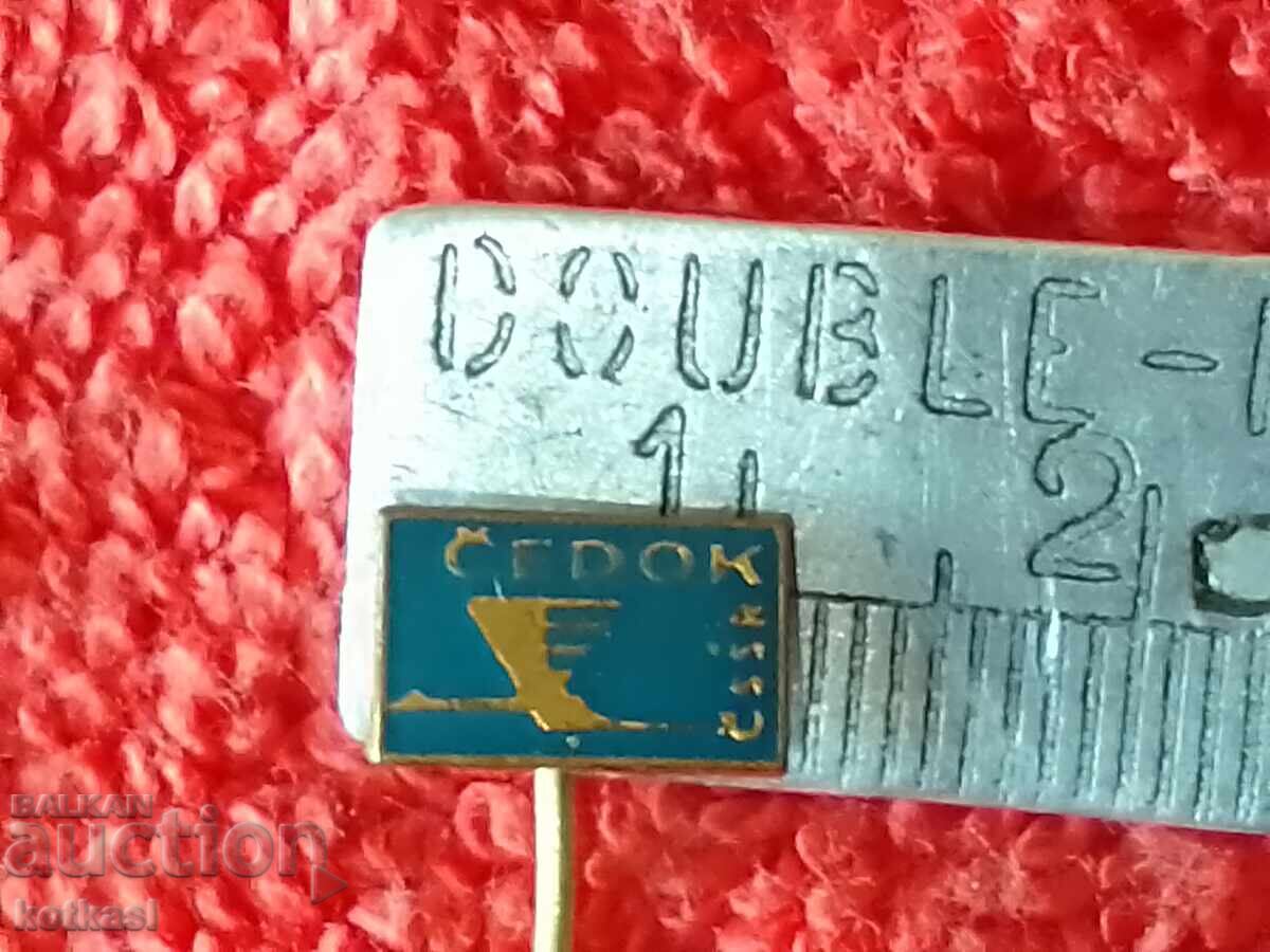 Old social badge bronze pin Czechoslovakia Old social badge bronze pin Czechoslovakia