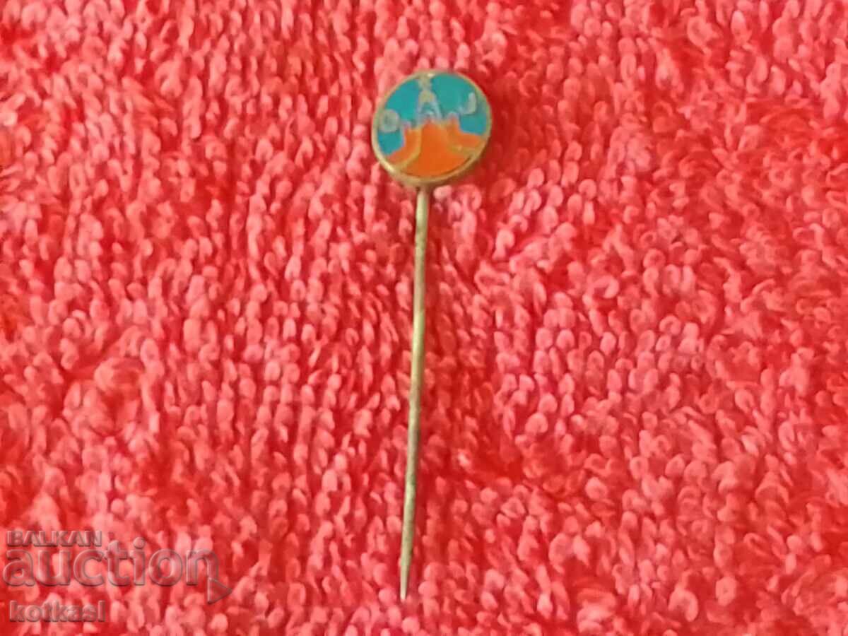 Auction Old social badge bronze pin O U TESLA Auction Old social badge bronze pin O U TESLA