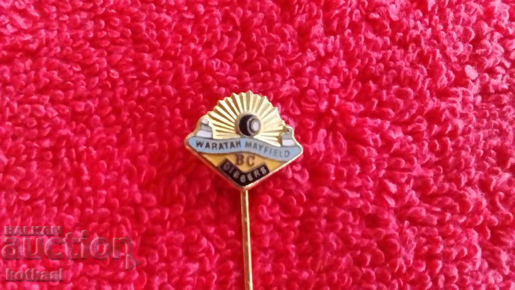 Old Sports Badge Bronze Pin Australia Bowling Club