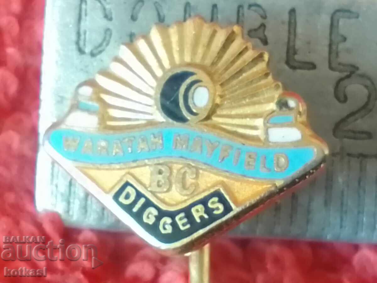 Old Sports Badge Bronze Pin Australia Bowling Club