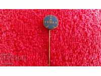 Old bronze badge social needle TESLA
