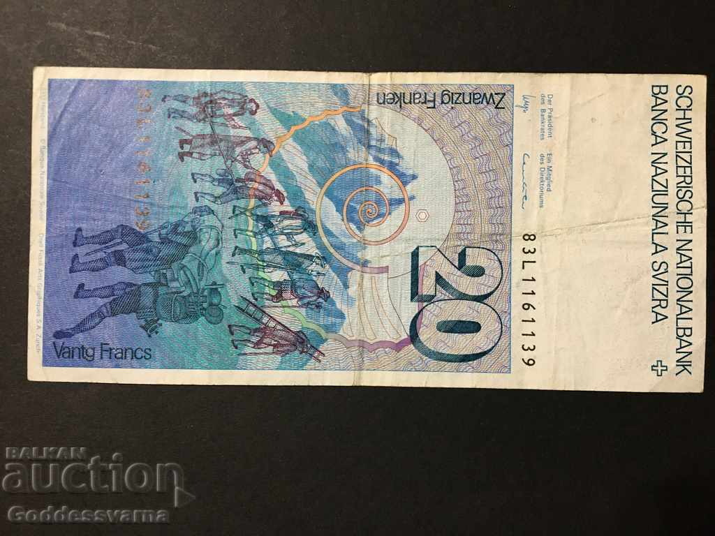 Auction Switzerland 20 Francs Ref 1139 Auction Switzerland 20 Francs Ref 1139