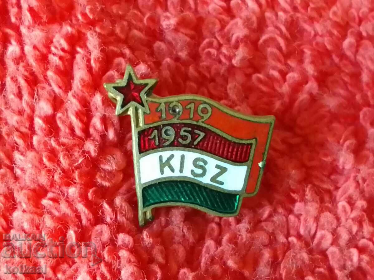 Auction Old social badge bronze enamel 1919 - 1957 KISZ Auction Old social badge bronze enamel 1919 - 1957 KISZ