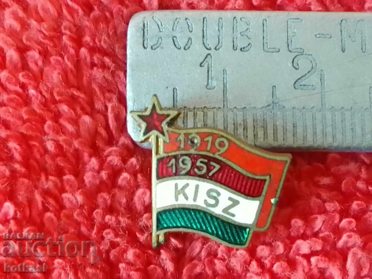 Old social badge bronze enamel 1919 - 1957 KISZ Old social badge bronze enamel 1919 - 1957 KISZ