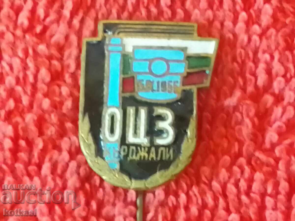 Auction Old social badge bronze pin enamel OCZ KARDJALI Auction Old social badge bronze pin enamel OCZ KARDJALI