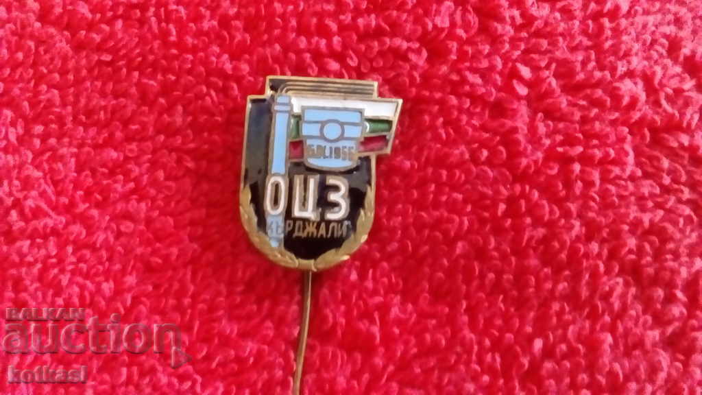 Old social badge bronze pin enamel OCZ KARDJALI - 5 Old social badge bronze pin enamel OCZ KARDJALI - 5